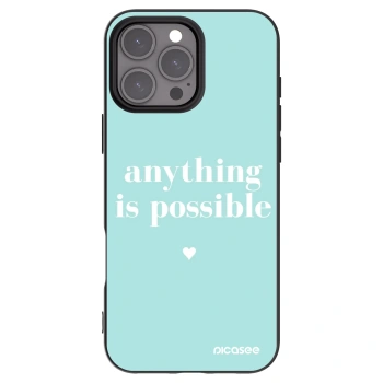 Picasee silikonowe czarne etui na Apple iPhone 16 Pro Max - Anything is possible