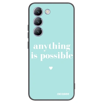 Picasee silikonowe czarne etui na Vivo V40 SE 5G - Anything is possible