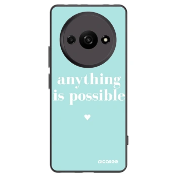 Picasee silikonowe czarne etui na Xiaomi Redmi A3 - Anything is possible
