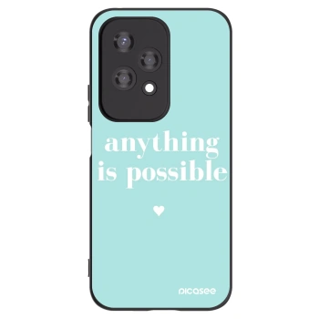 Picasee silikonowe czarne etui na Honor 200 Lite - Anything is possible