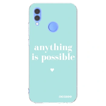Picasee silikonowe przeźroczyste etui na Honor 10 Lite - Anything is possible