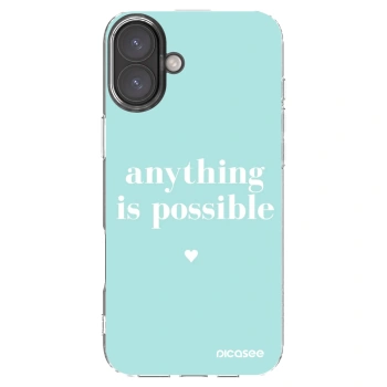 Picasee silikonowe przeźroczyste etui na Apple iPhone 16 Plus - Anything is possible