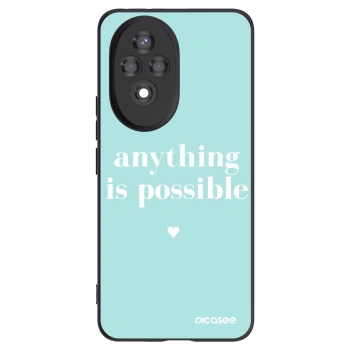 Picasee silikonowe czarne etui na Honor 200 Pro 5G - Anything is possible