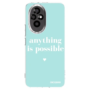 Picasee silikonowe przeźroczyste etui na Honor 200 Pro 5G - Anything is possible