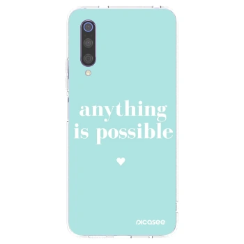 Picasee silikonowe przeźroczyste etui na Xiaomi Mi 9 - Anything is possible