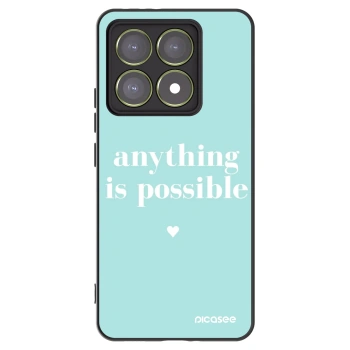 Picasee silikonowe czarne etui na Xiaomi 14T - Anything is possible