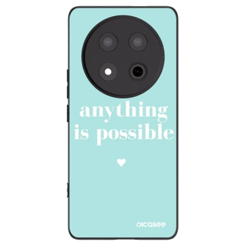 Picasee silikonowe czarne etui na Honor Magic7 Lite 5G - Anything is possible