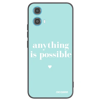 Picasee silikonowe czarne etui na Motorola Moto G34 5G - Anything is possible