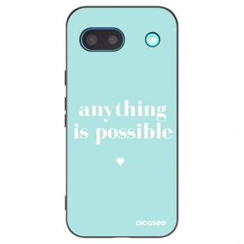 Picasee silikonowe czarne etui na Google Pixel 8a - Anything is possible