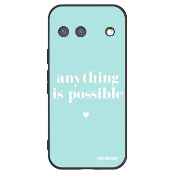 Picasee silikonowe czarne etui na Google Pixel 9 - Anything is possible