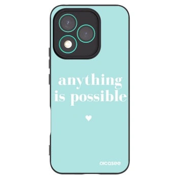 Picasee silikonowe czarne etui na Honor 400 Lite 5G - Anything is possible