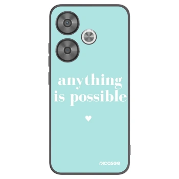 Picasee silikonowe czarne etui na Xiaomi Poco F6 - Anything is possible
