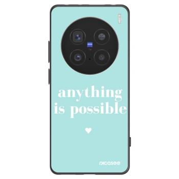 Picasee silikonowe czarne etui na Vivo X200 Pro - Anything is possible
