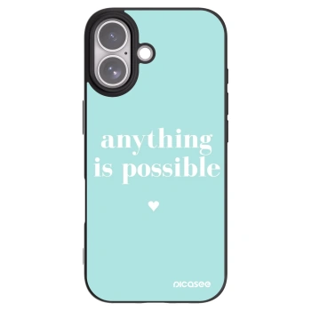 Picasee silikonowe czarne etui na Apple iPhone 17 - Anything is possible