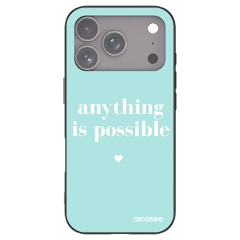 Picasee silikonowe czarne etui na Apple iPhone 17 Pro - Anything is possible