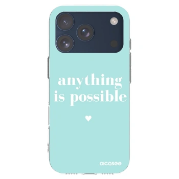 Picasee silikonowe przeźroczyste etui na Apple iPhone 17 Pro - Anything is possible