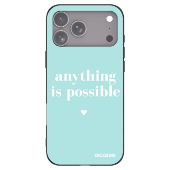 Picasee silikonowe czarne etui na Apple iPhone 17 Pro Max - Anything is possible