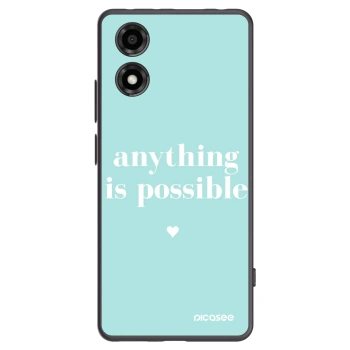Picasee silikonowe czarne etui na Motorola Moto E14 - Anything is possible
