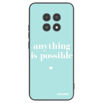 Picasee silikonowe czarne etui na Realme 12X - Anything is possible