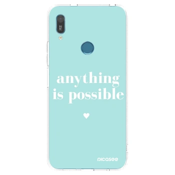 Picasee silikonowe przeźroczyste etui na Huawei Y6 2019 - Anything is possible