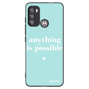 Picasee silikonowe czarne etui na Motorola Edge 60 5G - Anything is possible