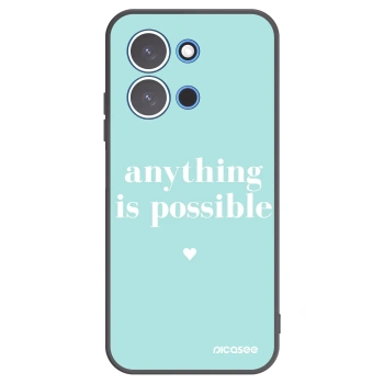 Picasee silikonowe czarne etui na Xiaomi Redmi 15C 4G - Anything is possible