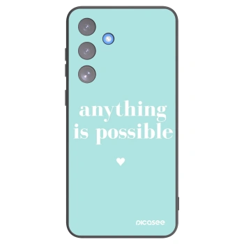 Picasee silikonowe czarne etui na Samsung Galaxy S25 FE 5G - Anything is possible