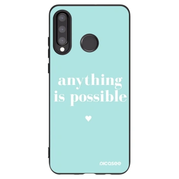 Picasee silikonowe czarne etui na Huawei P30 Lite - Anything is possible