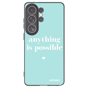 Picasee silikonowe czarne etui na Samsung Galaxy S26 Ultra - Anything is possible