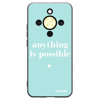 Picasee silikonowe czarne etui na Honor Magic8 Lite 5G - Anything is possible