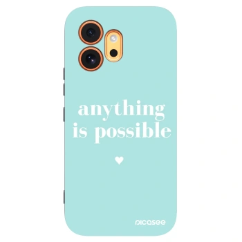 Picasee silikonowe czarne etui na Honor 600 - Anything is possible