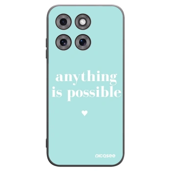 Picasee silikonowe czarne etui na Motorola Moto G77 - Anything is possible