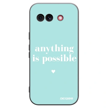 Picasee silikonowe czarne etui na Google Pixel 10a - Anything is possible