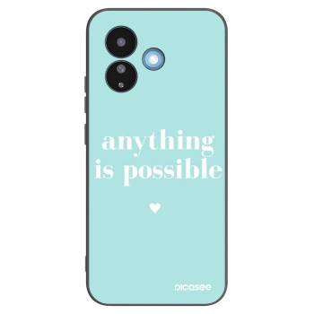 Picasee silikonowe czarne etui na Xiaomi Redmi Note 17 Pro 5G - Anything is possible