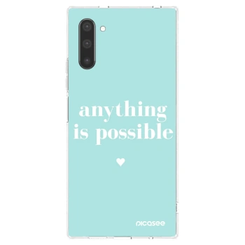 Picasee silikonowe przeźroczyste etui na Samsung Galaxy Note 10 N970F - Anything is possible