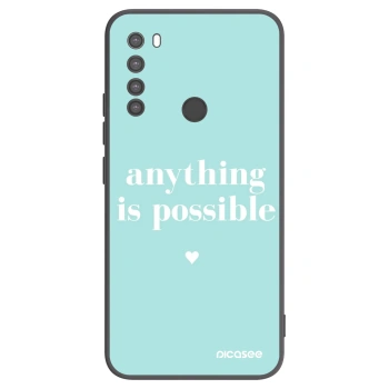 Picasee silikonowe czarne etui na Xiaomi Redmi Note 8 - Anything is possible