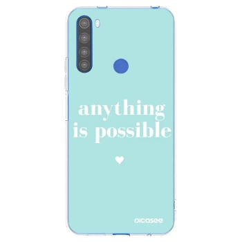 Picasee silikonowe przeźroczyste etui na Xiaomi Redmi Note 8T - Anything is possible