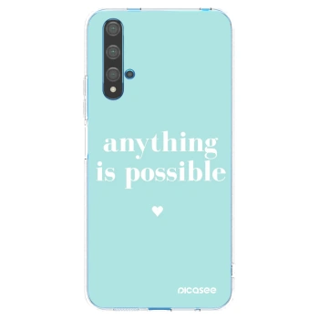 Picasee silikonowe przeźroczyste etui na Huawei Nova 5T - Anything is possible