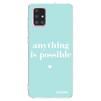 Picasee silikonowe przeźroczyste etui na Samsung Galaxy A71 A715F - Anything is possible