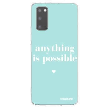 Picasee silikonowe przeźroczyste etui na Samsung Galaxy S20 G980F - Anything is possible