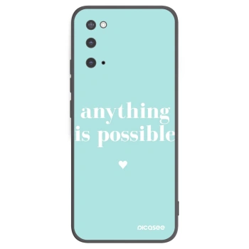 Picasee silikonowe czarne etui na Samsung Galaxy S20 G980F - Anything is possible