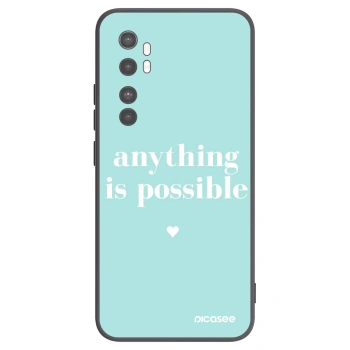 Picasee silikonowe czarne etui na Xiaomi Mi Note 10 Lite - Anything is possible