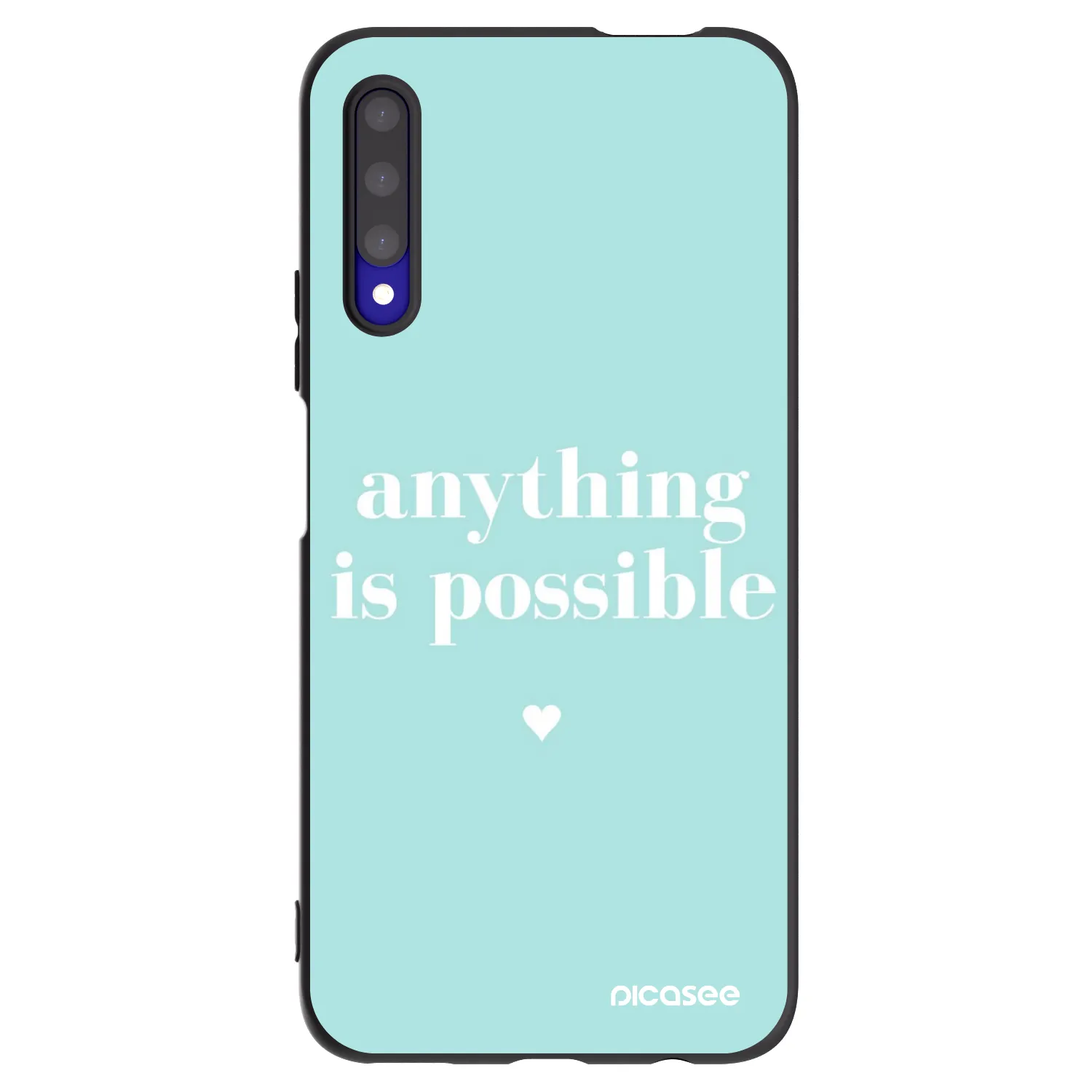 Picasee silikonowe czarne etui na Honor 9X Pro - Anything is possible