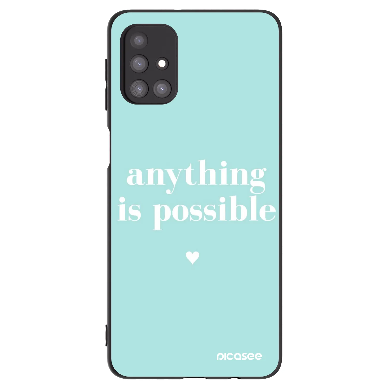 Picasee silikonowe czarne etui na Samsung Galaxy M31s - Anything is possible