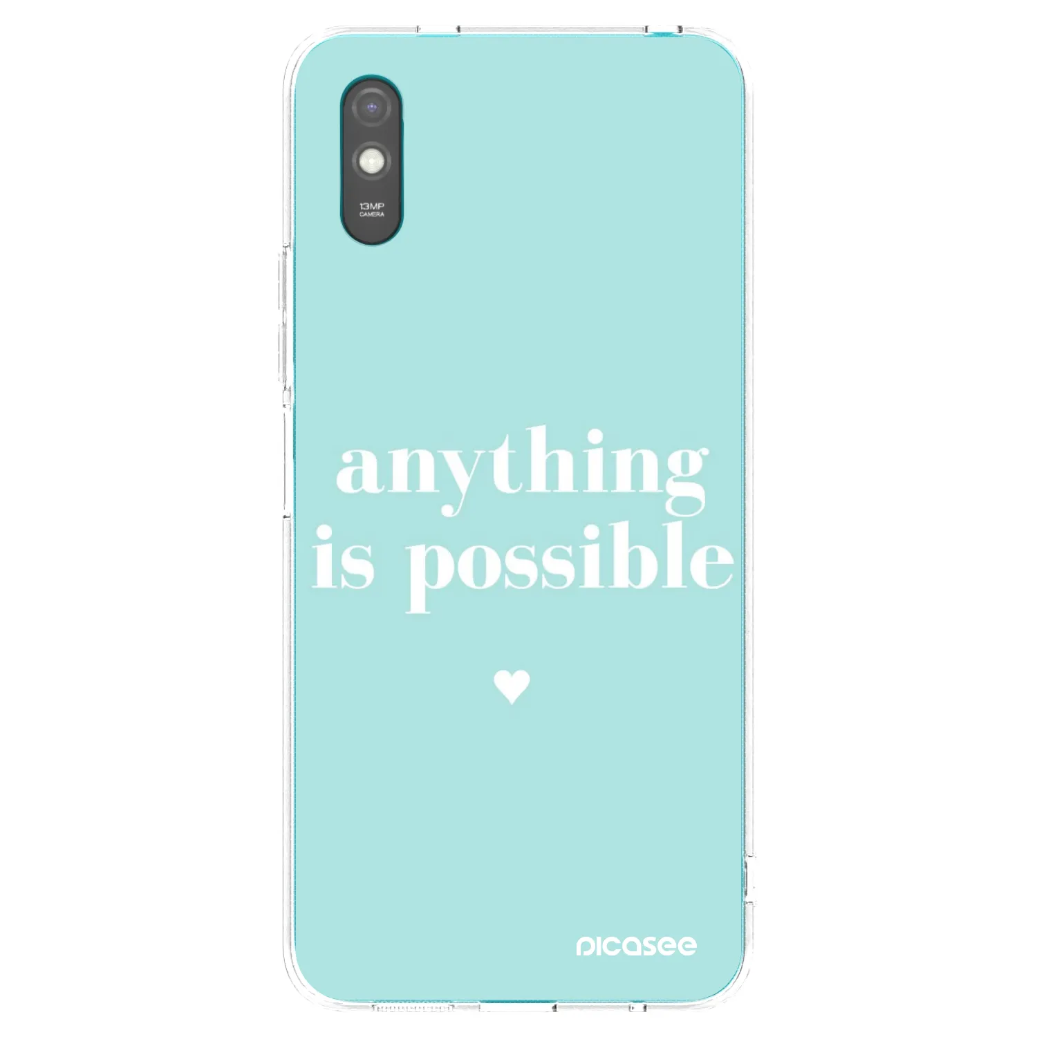 Picasee silikonowe przeźroczyste etui na Xiaomi Redmi 9A - Anything is possible