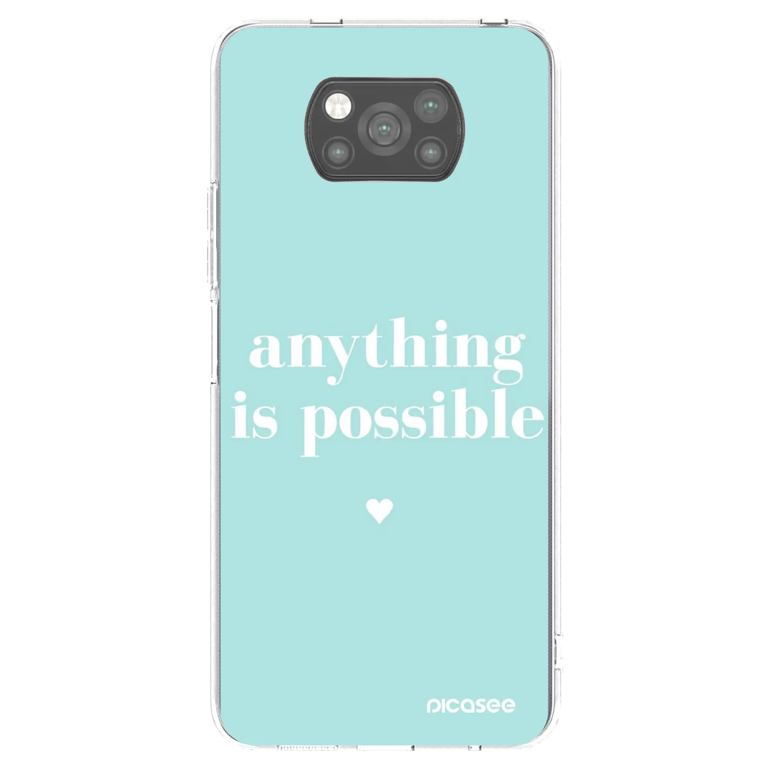 Picasee silikonowe czarne etui na Xiaomi Poco X3 - Anything is possible