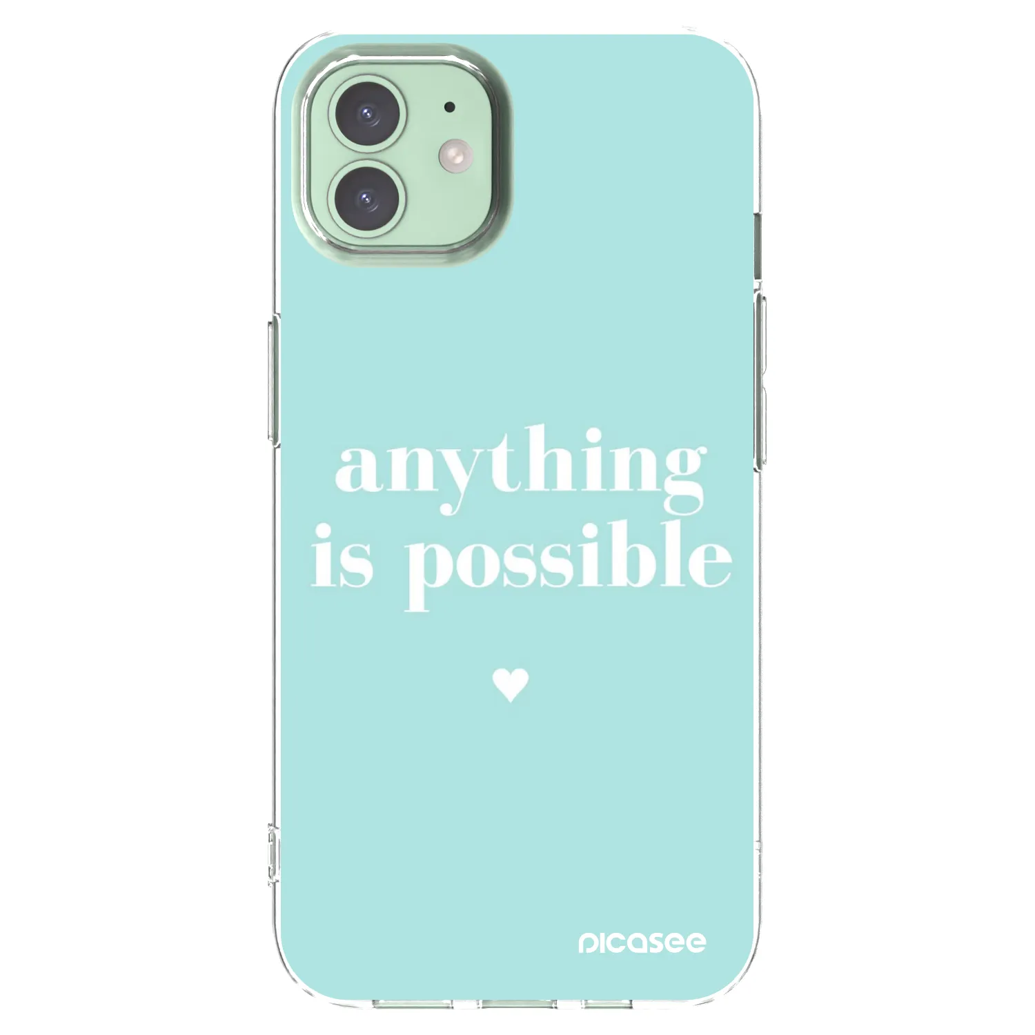 Picasee silikonowe przeźroczyste etui na Apple iPhone 12 - Anything is possible
