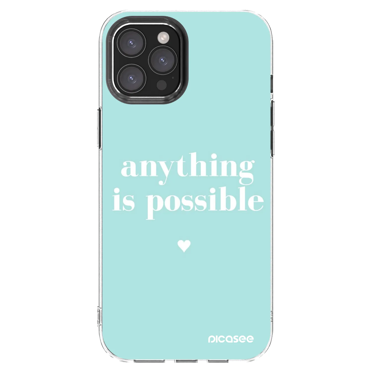 Picasee silikonowe przeźroczyste etui na Apple iPhone 12 Pro Max - Anything is possible