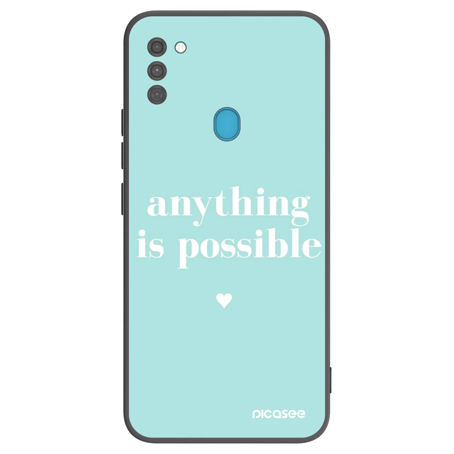 Picasee silikonowe czarne etui na Samsung Galaxy M11 - Anything is possible