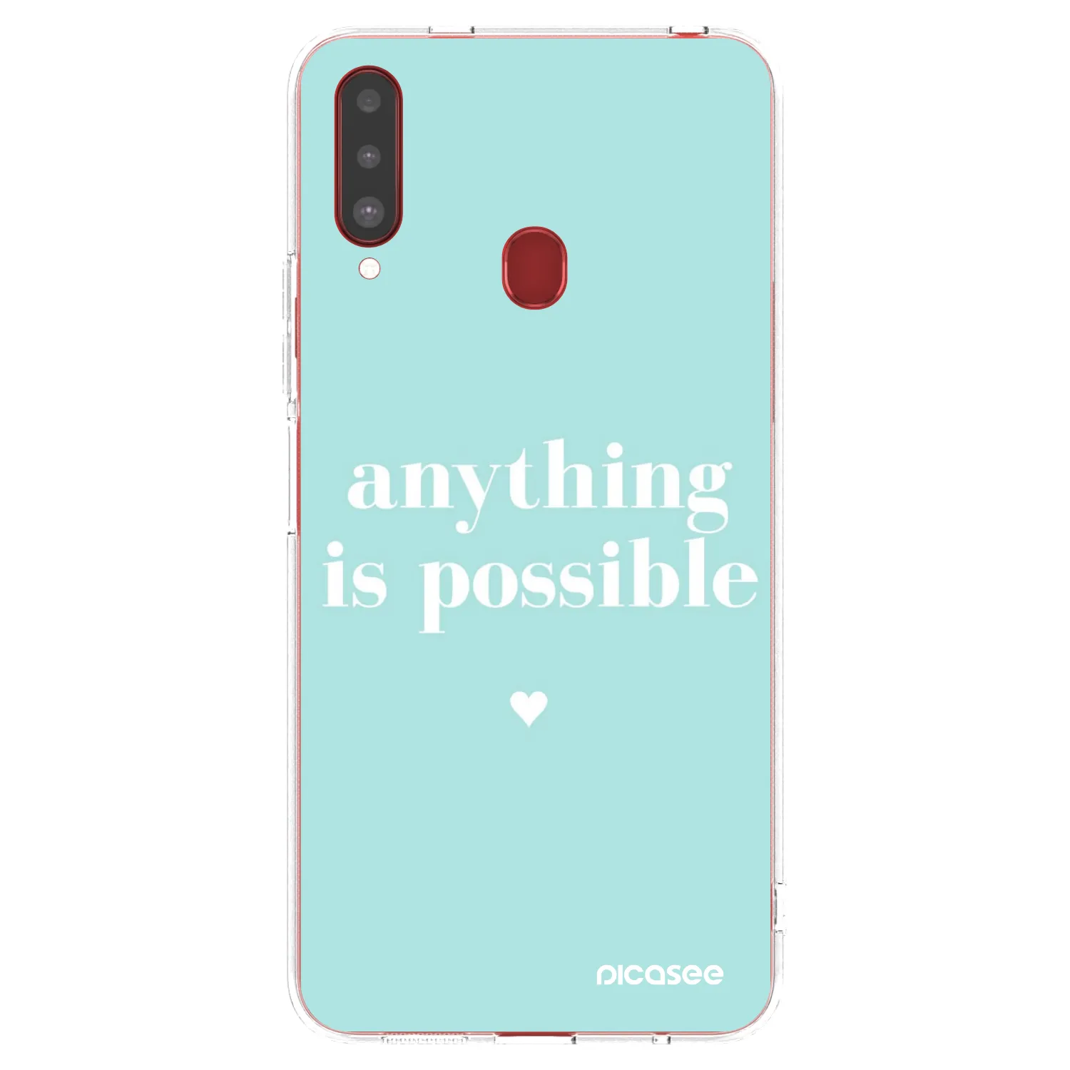 Picasee silikonowe przeźroczyste etui na Samsung Galaxy A20s - Anything is possible